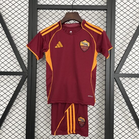 25-26 season Roma home children's football jersey