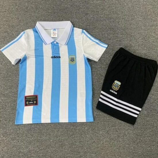 1994 Argentina Home Stadium Children's Retro Soccer Jersey