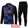 24-25 BAR Red blue Kids Half Pull Tracksuit (Children's Clothing) (Half Zipper)