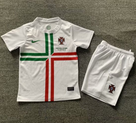 2012 Portugal Away Kids Retro Soccer Jersey