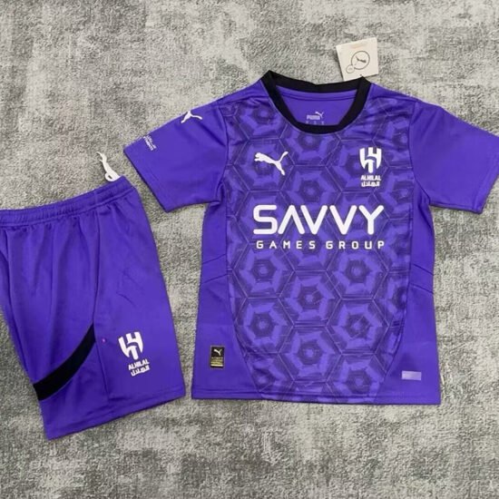 24-25 Al-Hilal Third Kids Soccer Jersey