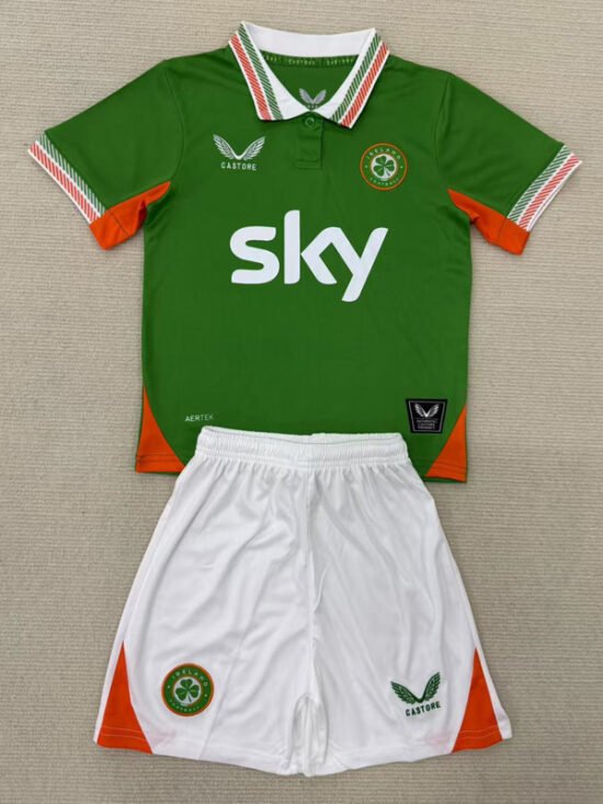 25-26 Ireland Home Kids Soccer Jersey