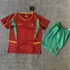 2002 Portugal Home Kids Retro Soccer Jersey