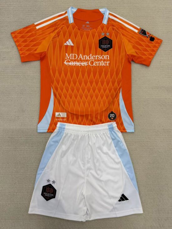 25-26 Houston Dynamo Home Stadium Kids Soccer Jersey (with patch)