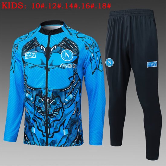 25-26 Napoli Kids Bule Jacket Tracksuit (Children's Clothing)