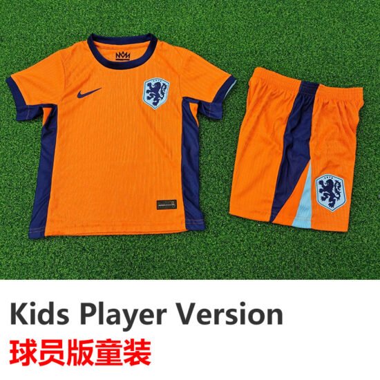 24-25 Netherlands Home Kids Player Version Soccer Jersey (Player's Children's Clothing)