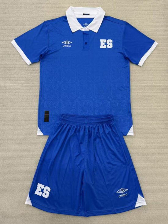2025-2026 El Salvador home children's soccer jersey