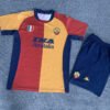 Retro children's football jersey for Roma's home stadium in the 2001-2002 season.