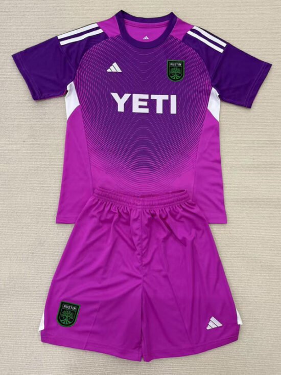 25-26 season Austin FC purple goalkeeper children's soccer jersey