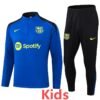 24-25 BAR Fancy blue Kids Half Pull Tracksuit (Children's Clothing) (Half Zipper)