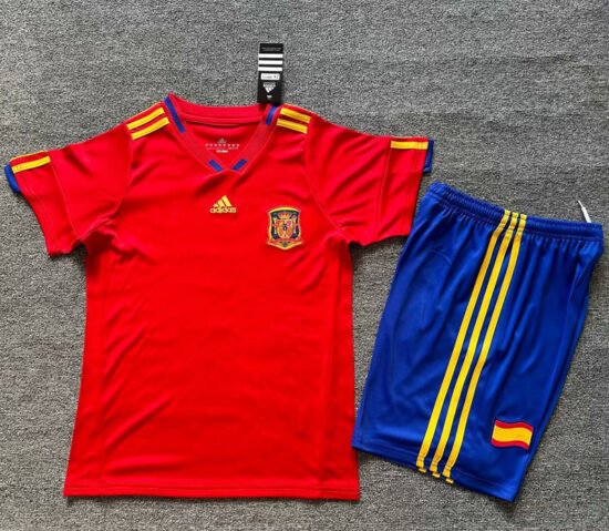 2010 Spanish Home Stadium Retro Children's Soccer Jersey