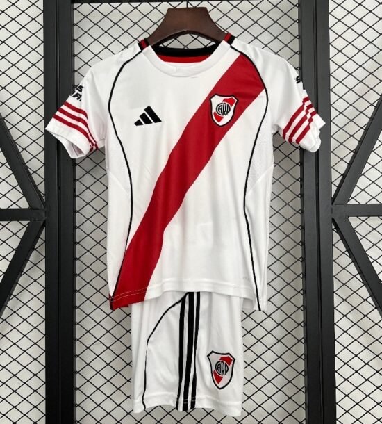 25-26 River Plate Home Kids Soccer Jersey