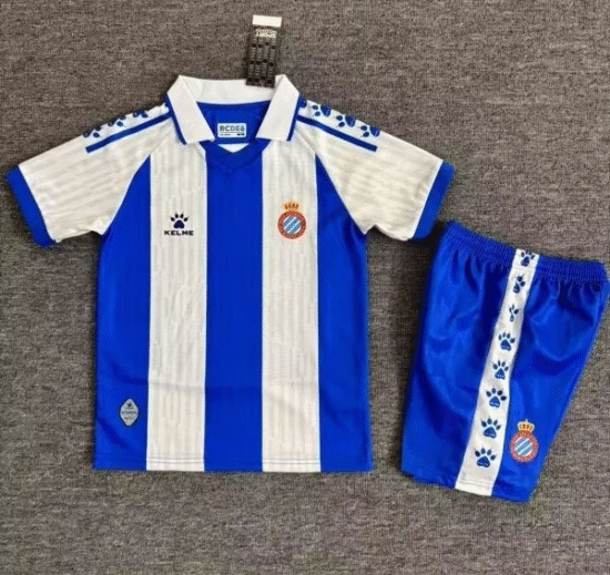 25-26 season Espanyol home children's football jersey