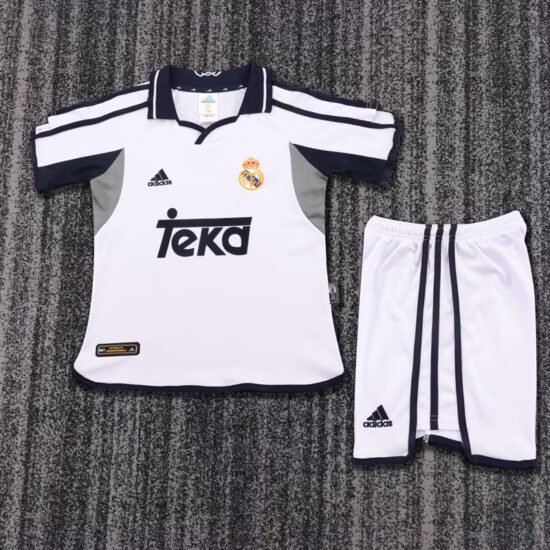 2000-2001 RMA Home Stadium Retro Soccer Jersey for Children