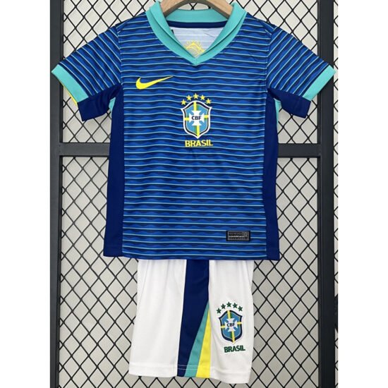 24-25 Brazil Away Kids Soccer Jersey