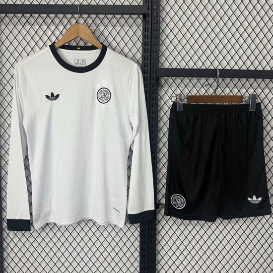 25-26 Germany 125th Anniversary White Long-Sleeved Children's Soccer Jersey (Long Sleeve)