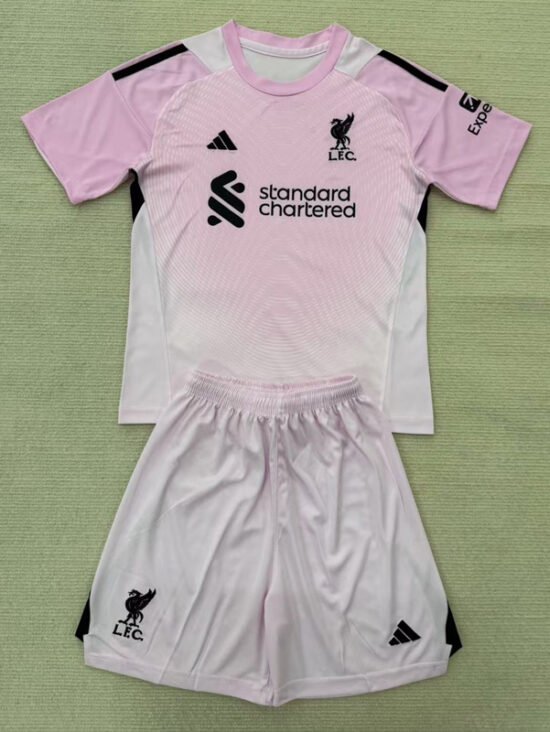 25-26 LIV Pink Goalkeeper Children's Soccer Jersey