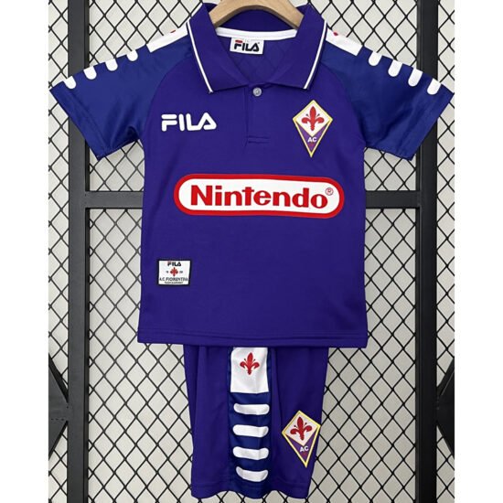 1998-1999 Fiorentina home retro football jersey for children