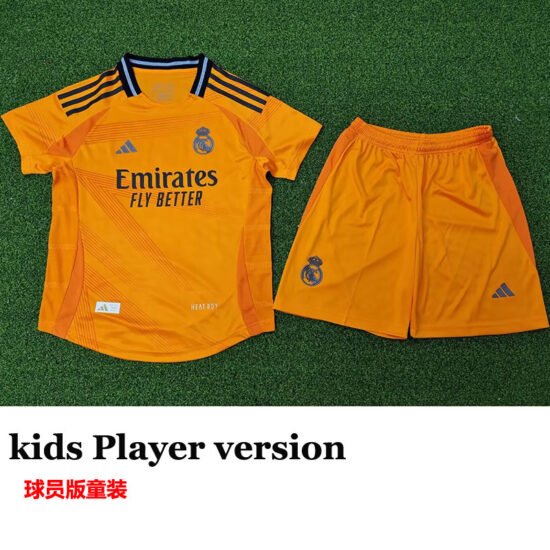 24-25 RMA Away Kids Player Version Soccer Jersey (Player's Children's Clothing)