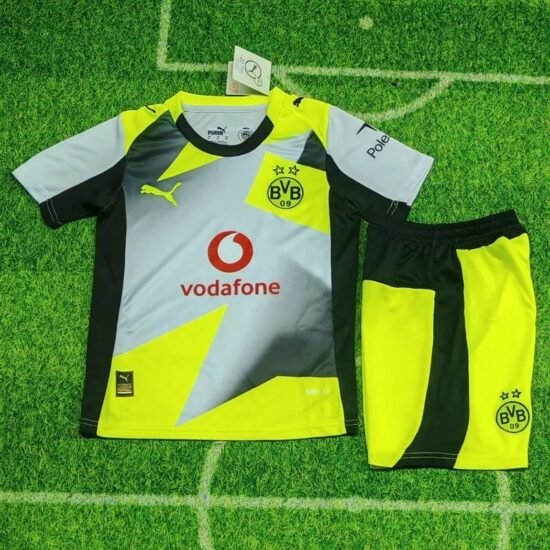 25-26 season Borussia Dortmund third away game children's football jersey