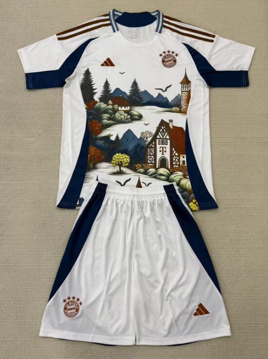 25-26 season Bayern Munich white special edition children's football jersey