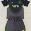 25-26 season Austin FC black goalkeeper children's soccer jersey