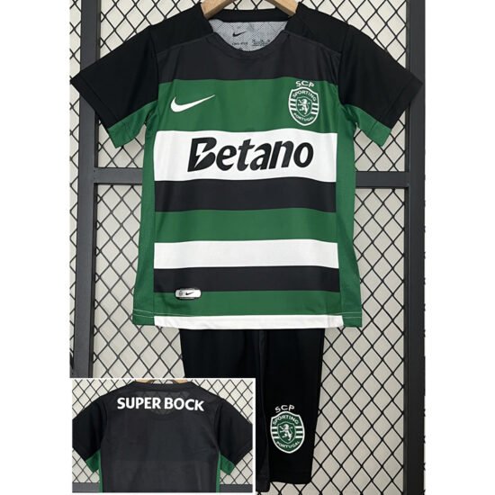 2024-25 Sporting Lisbon home children's football jersey