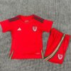 24-25 Wales Home Kids Soccer Jersey