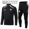 25-26 Real Betis Kids Black Half Pull Tracksuit (Children's Clothing) (Half Zipper)