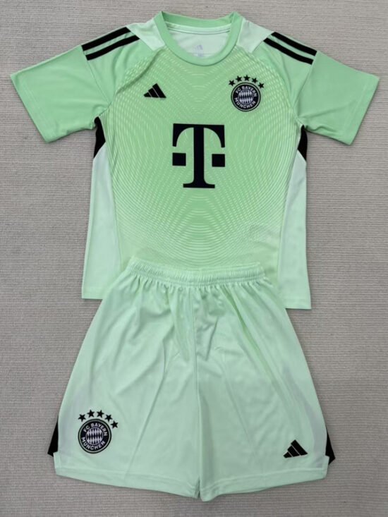 25-26 Bayern Munich Green Goalkeeper Children's Soccer Jersey