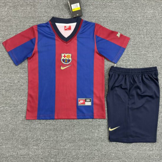 1998-1999 season Barcelona away team children's retro football jersey