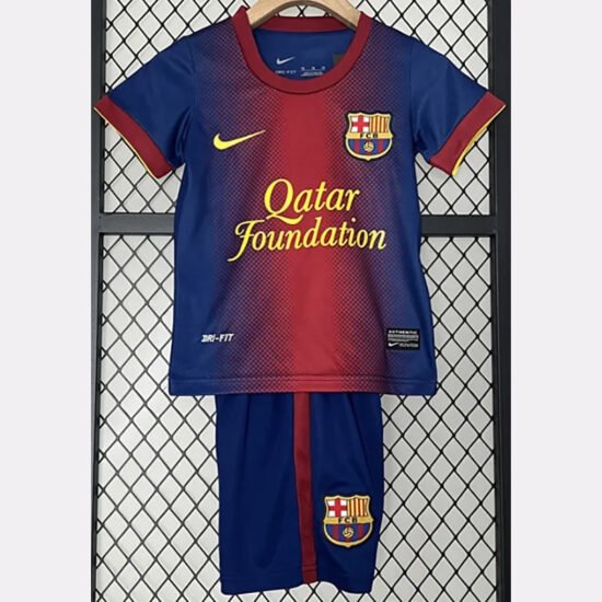 2012-2013 Barcelona home retro football jersey for children