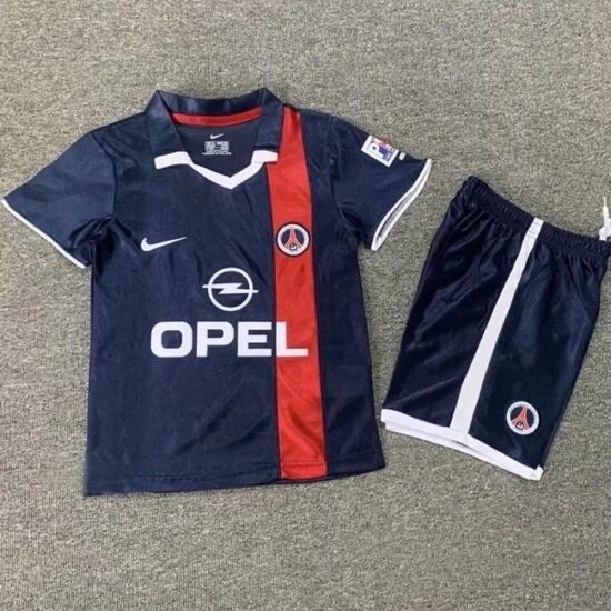 2001-2002 Paris Saint-Germain Home Retro Football Jersey for Children