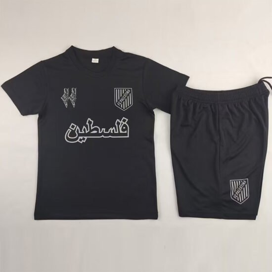 24-25 Palestina FC Black Anniversary Edition Kids Soccer Jersey *White Advertisement