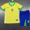 2024-25 Brazil Home Children's Soccer Jersey