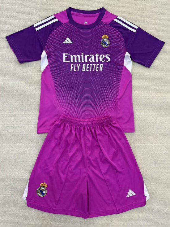 25-26 RMA Purple Goalkeeper Children's Soccer Jersey