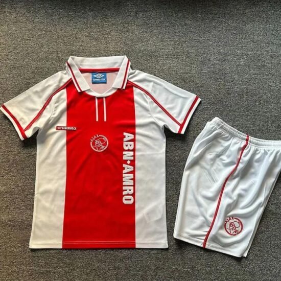 1998 Ajax Home Kids Retro Soccer Jersey