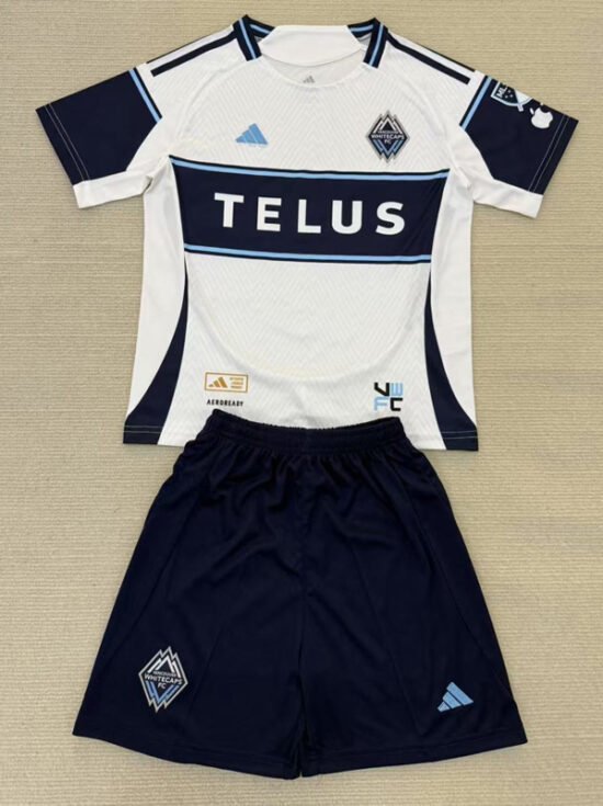 2025-26 Vancouver Whitecaps Home Children's Soccer Jersey (with patch)