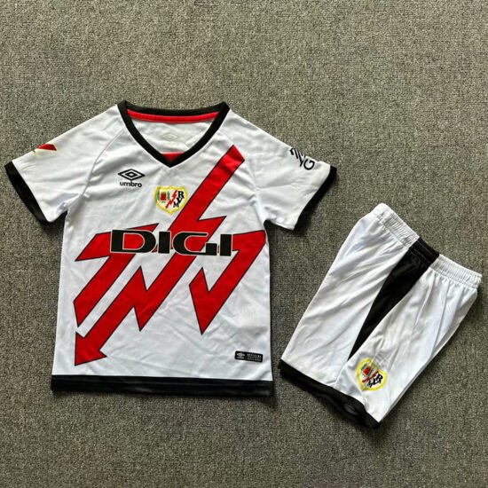24-25 Rayo Vallecano Home Kids Soccer Jersey