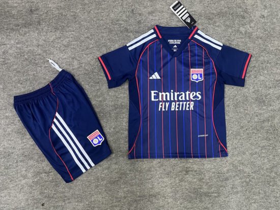25-26 season Lyon away children's football jersey