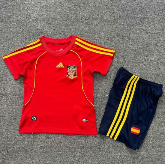 2008 Spanish Home Stadium Retro Children's Soccer Jersey