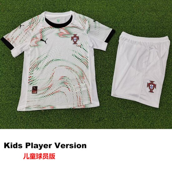 25-26 Portugal Away Kids Player Version Soccer Jersey *PM (Player's Children's Clothing)