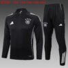 25-26 Germany Black Kids Half Pull Tracksuit (Children's Clothing) (Half Zipper)