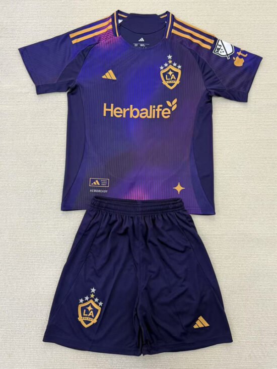 25-26 Los Angeles Purple Away Kids Soccer Jersey #带章