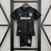 25-26 Lisbon Black Goalkeeper Children's Soccer Jersey