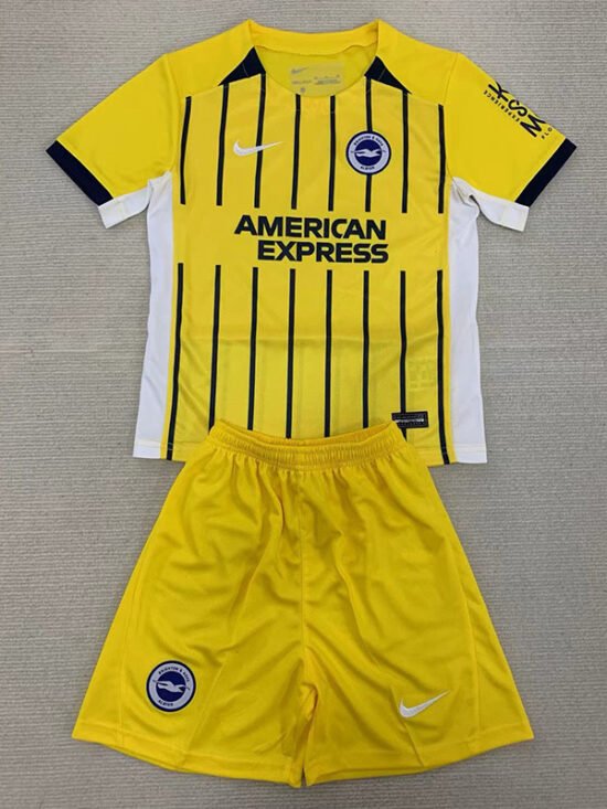 24-25 Brighton Away Kids Soccer Jersey