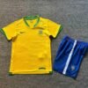 2006 Brazil Home Kids Retro Soccer Jersey