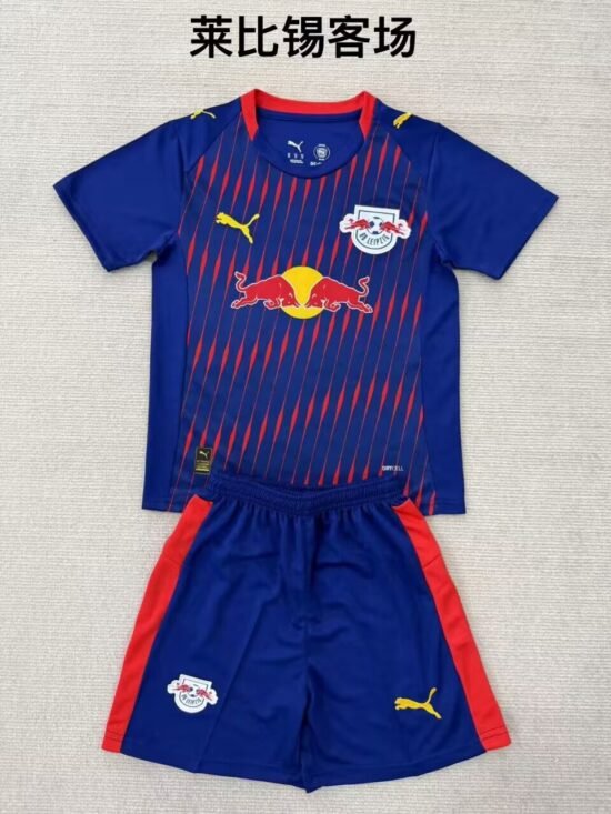 25-26 RB Leipzig away children's football jersey