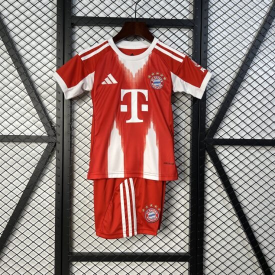 25-26 season Bayern Munich home children's football jersey