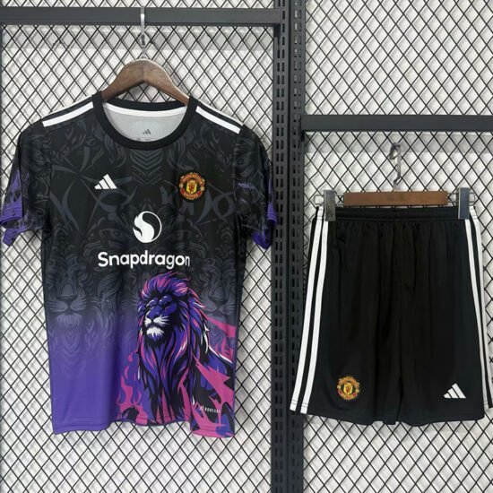 24-25 Man Utd Black Purple Special Edition Kids Training